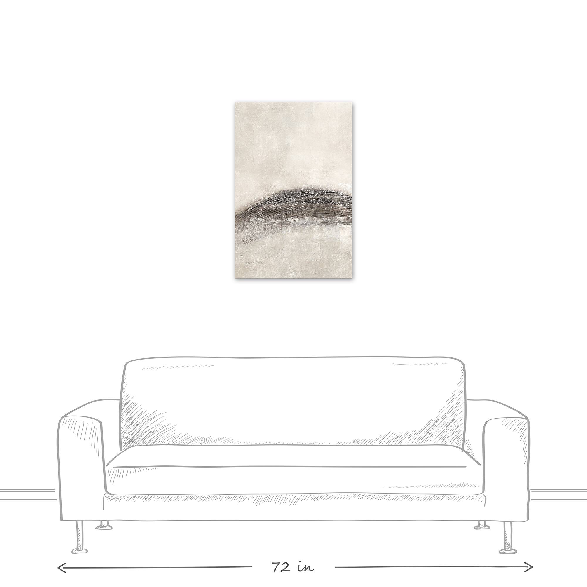 Shimmer Gray Abstract II 20" x 30" Canvas Wall Art